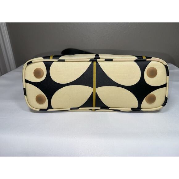 Orla Kiely Rare Cream Black Gold Solid Stem Midi Sling Crossbody Bag - Picture 6 of 16